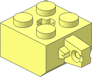 Hinge Brick  2 x  2 Locking with Axlehole Type 2 and Single Finger