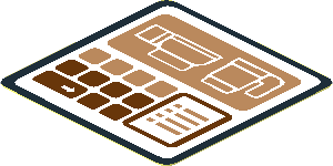 Sticker  1.8 x  1.8 with Coffee Point of Sale Terminal Screen