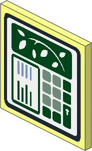 Roadsign Clip-on  2 x  2 Square with Botanical Garden Tickets Point of Sale Terminal Screen Sticker