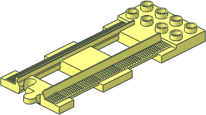Duplo Train Track End with  2 x  4 Plate on One End