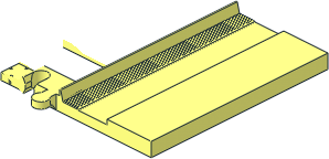 ~Duplo Train Track Straight with  2 x  8 Plates on Both Sides - Half