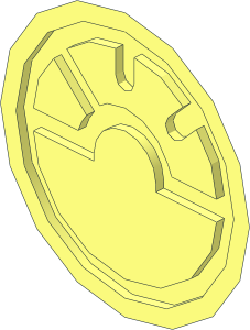 ~Duplo Panel  1 x  2 x  1.667 Sloped with Embossed Gauges - Gauge 3