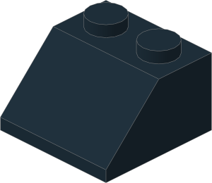 ~_Slope Brick 45  2 x  2 Black (Obsolete)