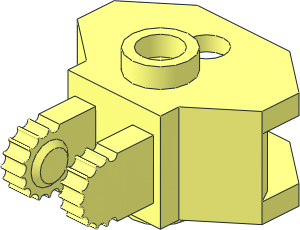 Hinge  1 x  2 Locking with  2 Fingers and Towball Socket,  9 Teeth