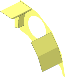 ~Wheel 12 x 20 with Technic Axle Hole and 6 Pegholes - Rear Quarter