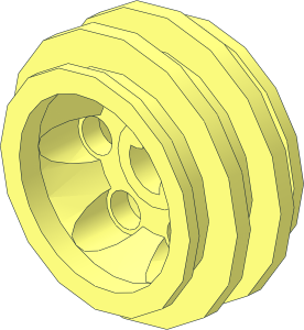 Wheel 12 x 20 with Technic Axle Hole and 6 Pegholes