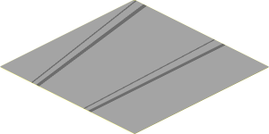 Sticker  5.8 x  5.8 with Dark Bluish Grey Lines on Light Bluish Grey Background Left