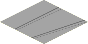 Sticker  5.8 x  5.8 with Dark Bluish Grey Lines on Light Bluish Grey Background Right