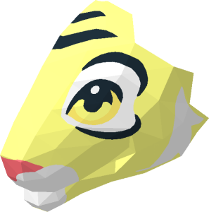 ~Animal Felid Tiger Head Eye Patch and Muzzle Pattern