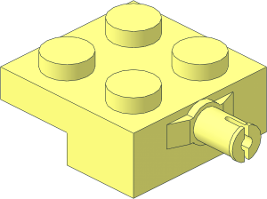 Plate  2 x  2 with  1 Wheel Pin with Hole