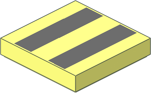 Tile  2 x  2 with  2 Dark Bluish Grey Rectangles Pattern