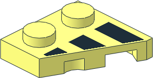 Wing  2 x  2 Left with 3 Black Stripes Pattern