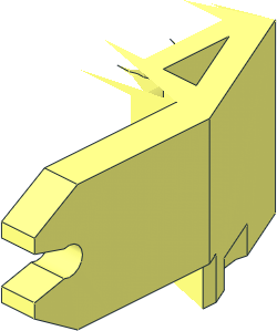 ~Magnet Holder  2 x  3 Technic Brick - Half