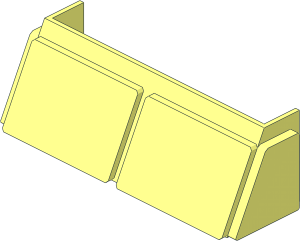 ~Windscreen  2 x  6 x  2 with Integral Glass - Transparent Section