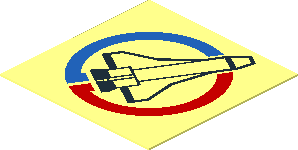 Sticker  1.3 x  1.3 with Launch Command Logo Facing Right