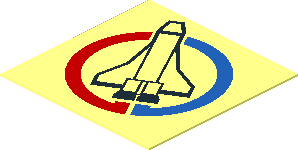 Sticker  1.3 x  1.3 with Launch Command Logo Facing Left