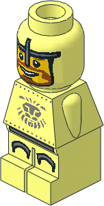 Microfig with Lava Dragon Knight Blue Pattern Microfig with Lava Dragon Knight Blue Pattern