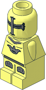 Microfig with Lava Dragon Knight Yellow Pattern Microfig with Lava Dragon Knight Yellow Pattern