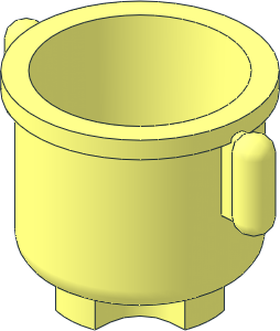 Duplo Pot  2 x  2 x  1.5  with Handles