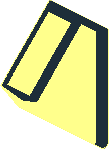 =Sticker  3.9 x  5.6 with Black Space Shuttle Tail Lines Left Side