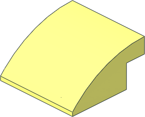 Slope Brick Curved  4 x  1 x  1.667