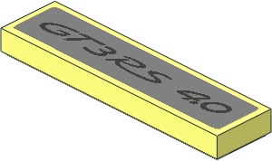 Tile  1 x  4 with Porsche "GT3 RS 4.0" Logo Sticker