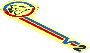 Sticker  2.0 x  6.3 with Launch Command Logo, Blue V and Red Lines and Number "2" Right Side