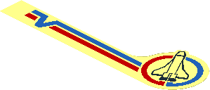 ~Sticker  2.0 x  6.3 with Launch Command Logo and Blue V and Red Lines - Common Geometry