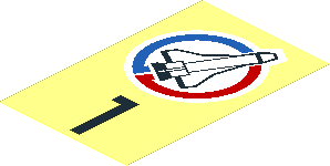 Sticker  2.0 x  3.2 with Launch Command Logo and Black Number "1"