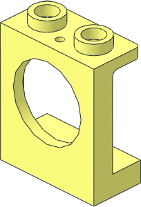 Panel  1 x  2 x  2 Hollow Stud with Round Window Opening