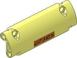 Technic Panel Smooth 11 x  2 x  3 with Porsche "GT3 RS" Logo Sticker