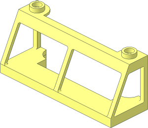 ~Windscreen  2 x  6 x  2 with Integral Glass - Opaque Section