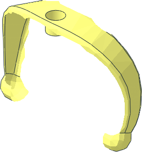 ~Minifig Hair Female Curled Fringe and Bun, Hole on Top with Molded Band and Earrings - Band