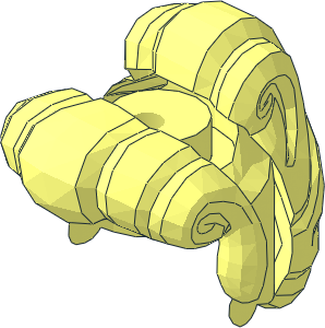 ~Minifig Hair Female Curled Fringe and Bun, Hole on Top with Molded Band and Earrings - Hair