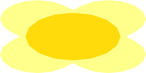 ~Flower Petal with 4 Leaves and Yellow Center