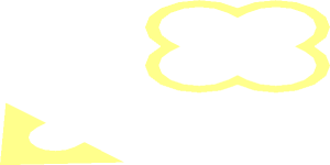 ~Flower Petal with 4 Leaves - Outline and Flower Pot