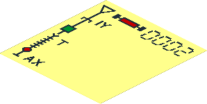 Sticker  3.4 x  3.6 with Black "0002 IY - T - AX" and Scale