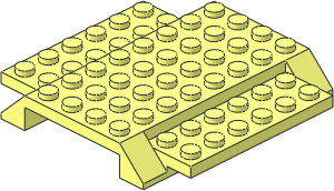 Slope Brick 45  6 x  8 Double with  1 x  6 Extension