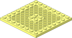 =Plate  8 x  8 with Grille and Hole