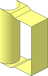 Duplo Door Hinge Half With Adjacent Cutout