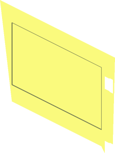 ~Duplo Door  1 x  4 x  6 with 3 Panes and Handle - Quarter