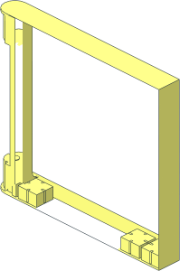 ~Duplo Building Wall  1 x  8 x  6 Hinge on Left with Door Opening - Frame