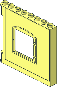 Duplo Building Wall  1 x  8 x  6 Hinge on Left with Window Opening