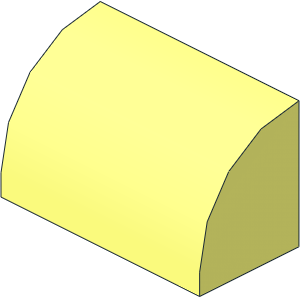 Brick  1 x  2 with Curved Top without Stud Holders