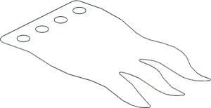 ~Cloth Flag 8 x 5 Wavy with 3 Points - Sides only