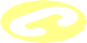 ~Cloth Flag 8 x 5 Wavy with 3 Points - Copyright Mark Inner