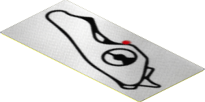 Sticker  1.8 x  3.8 with Porsche Weissach Test Track