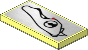 Tile  2 x  4 with Porsche Weissach Test Track Sticker