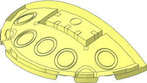 ~Brick  3 x  6 x  1 Semi Circle with Curved Top without Patternable Surfaces