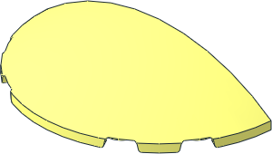 Brick  3 x  6 x  1 Semi Circle with Curved Top